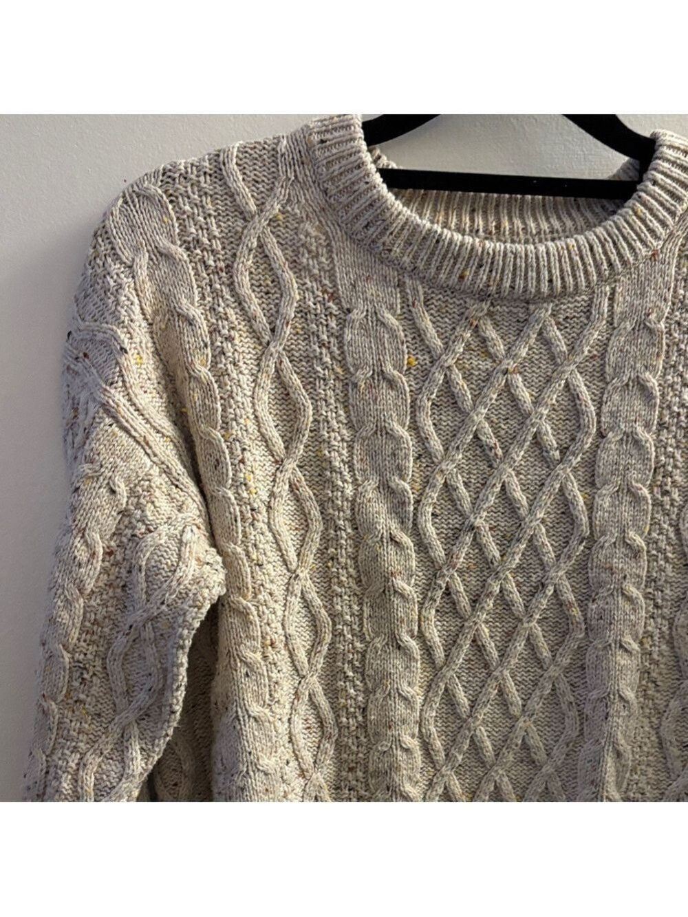 J. Crew Factory Textured Knit Sweater in Beige Speckled - Picture 3 of 5